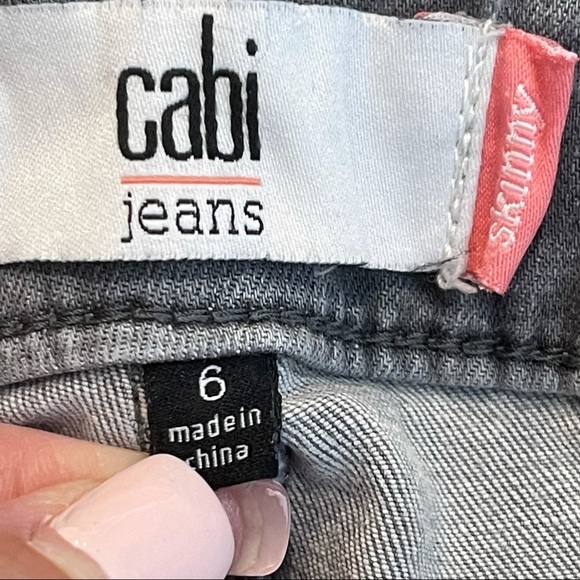 CABI Cropped Black Skinny Stretch Jeans Size 6 - Picture 6 of 9